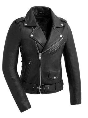 Rebel Queen Women's Motorcycle Leather Jacket